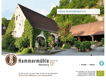 Tablet Screenshot of cafe-hammermuehle-bio.de